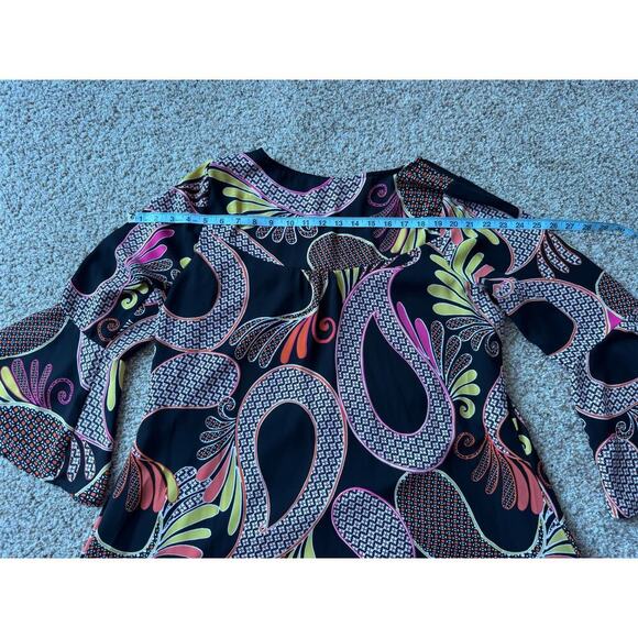 Kaari Blue Women's Dress, size Large, Colorful Paisley Design - Picture 6 of 9